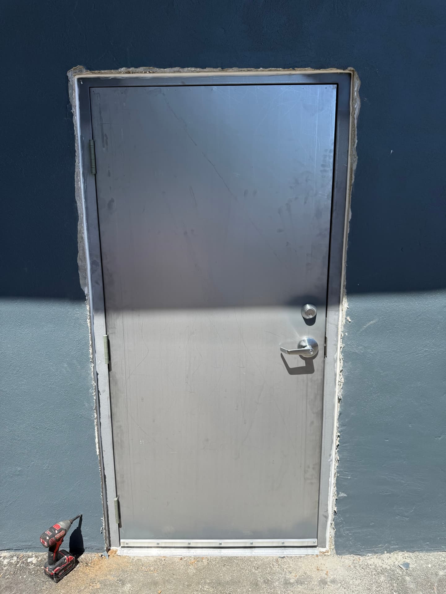 Hollow metal door and welded frame installation